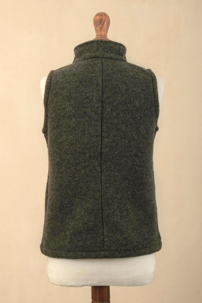 Brushed wool blend vest, 'Alpine Sojourn' - Italian Brushed Wool Blend Vest