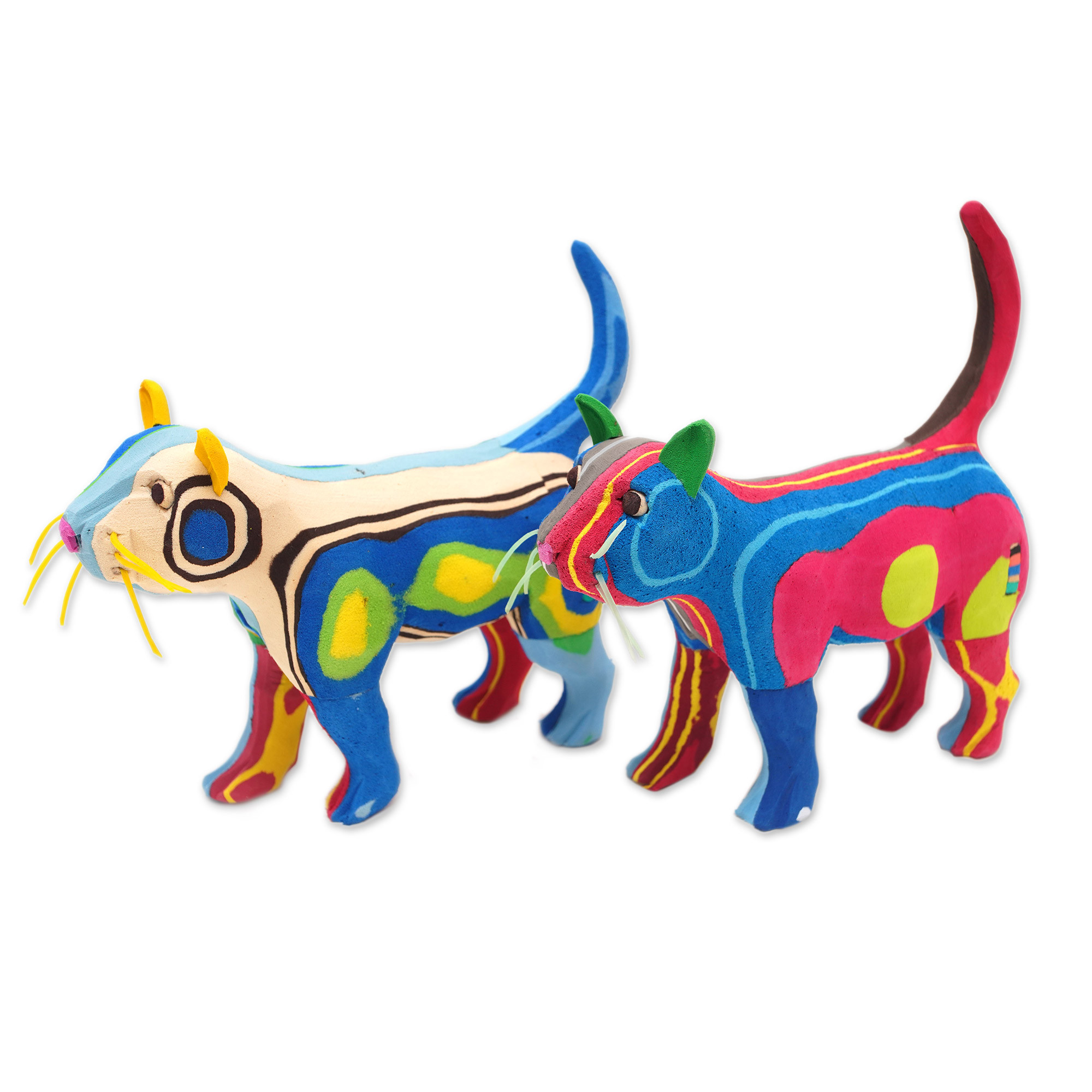 UNICEF Market Handcrafted Recycled FlipFlop Cat Sculpture Eco Cat