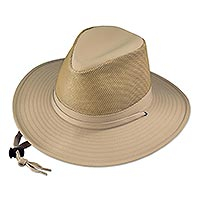 Men's UV packable hat, 'Pathfinder' - Men's UPF 50 Sun Hat with Mesh Crown