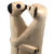 Wood sculpture, 'Kissing Meerkats' - Carved Wood Meerkat Sculpture Handcrafted in Africa