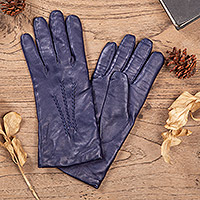 Women's leather gloves, 'Marlay' - Handcrafted Lined Leather Gloves