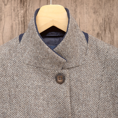 Wool tweed coat, 'Tulip Tweed' - Classic Women's Tweed Coat