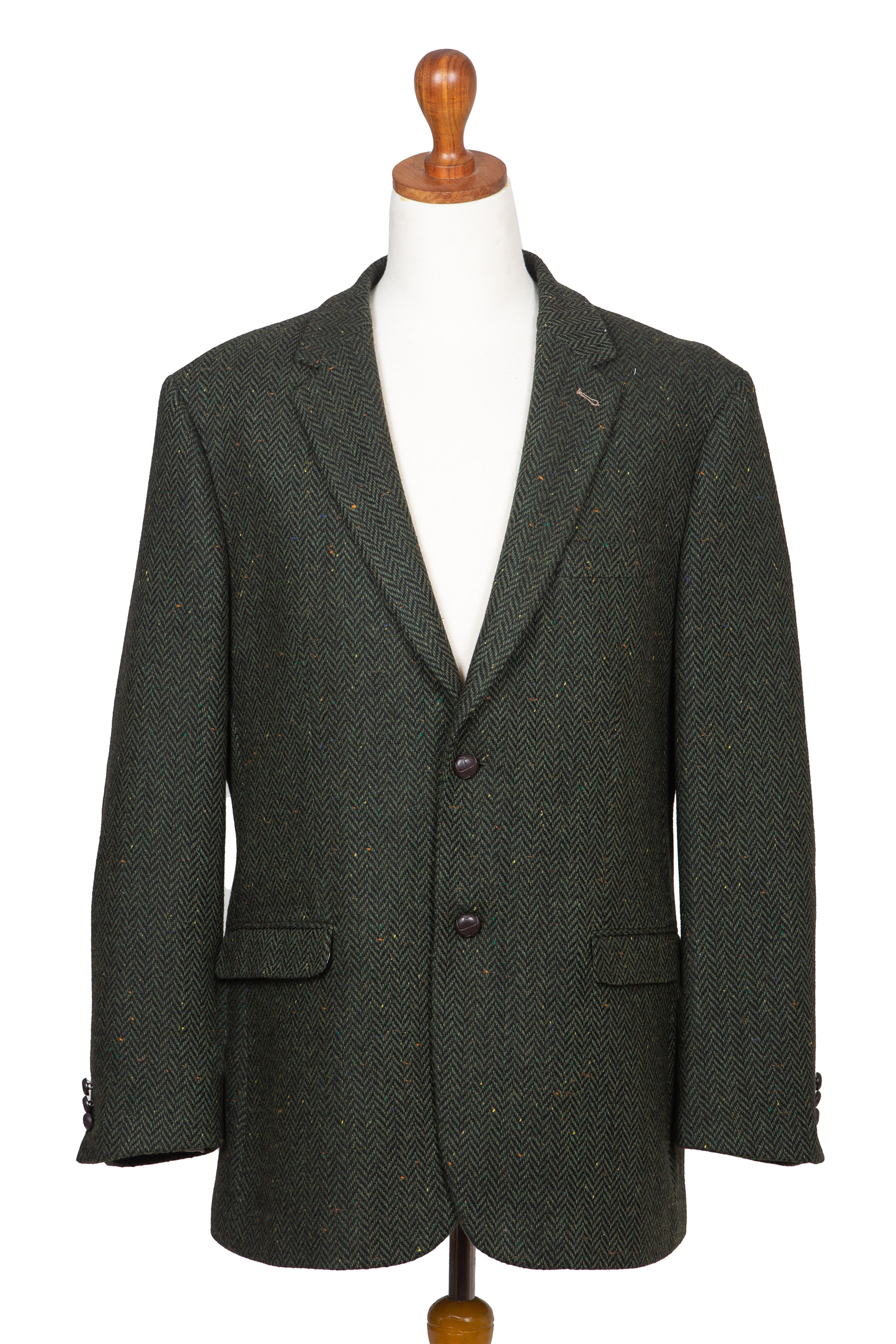 Men's Tailored Wool Blend Tweed Herringbone Blazer Joyce NOVICA