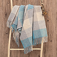 Donegal wool throw blanket, 'Heritage' - Mohair and Wool Blend Plaid Throw Blanket