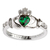 Sterling silver birthstone claddagh ring, 'May' - CZ Birthstone Claddagh Ring
