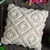 Cotton cushion cover, 'Cozy Geometry' - Woven Cotton Beige Shaggy Cushion Cover from India