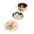 Stainless steel lunch box, 'Floral Pink Tiffin' - Pink Floral Stainless Steel Lunch Box Tiffin
