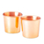Stainless steel fry basket and condiment cup set, 'Order Up' (set of 4) - Rose Gold Stainless Steel Fry Basket and Condiment Cup Set