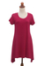 Everyday comfort modal tunic, 'Orchid' - Short Sleeve Modal Long Tunic from Bali