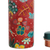 Copper water bottle, 'Lodhi Garden' - Red Garden Theme Copper Water Bottle from India