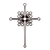 Wrought iron cross, 'Christian Dynamic' - Fair Trade Religious Metal Wall Art Cross thumbail
