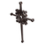 cruz de hierro forjado - Cruz de arte de pared de metal religioso de comercio justo