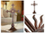 Wrought iron cross, 'God's Light' - Handmade Wrought Iron Altar Cross