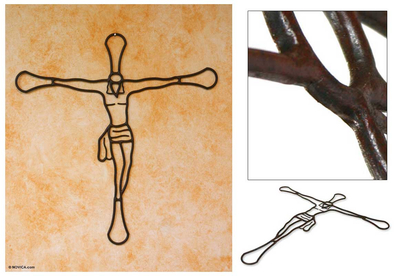 Wrought Iron Crucifix Wall Decor Christ On The Cross Novica