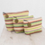 Cotton cosmetic bags, 'Strawberry Lime' (set of 3) - Striped Cotton Cosmetic Bags (Set of 3) (image 2) thumbail