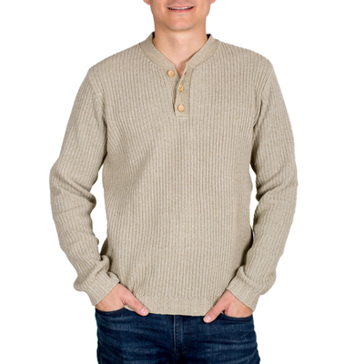 Unique Handspun Cotton Pullover Sweater