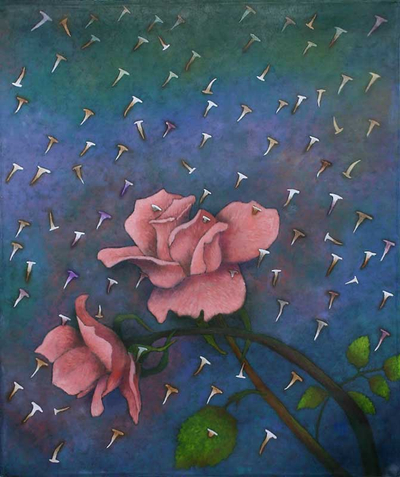 'Stigmatic Beauty' (2007) - Floral Expressionist Oil Painting