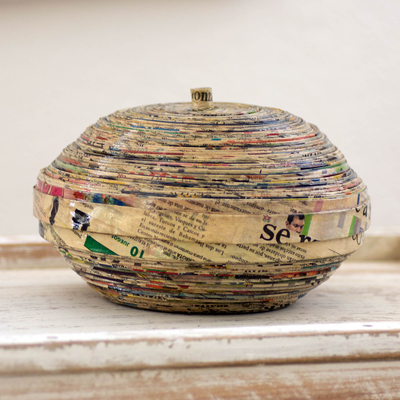 Recycled paper box, Spiral
