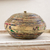 Recycled paper box, 'Spiral' - Recycled Newspaper Decorative Basket (image 2) thumbail