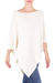 Cotton poncho, 'Ivory Grace' - Hand Made Cotton Knit Poncho thumbail
