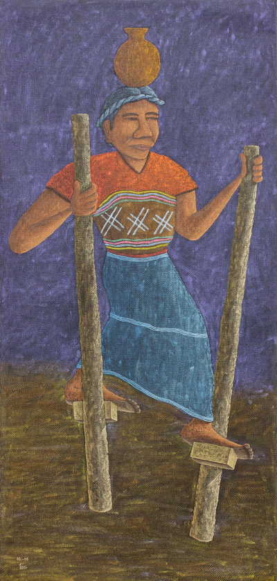 Fine Art Naif Painting from Guatemala