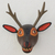 Wood sculpture, 'Maya Deer' - Hand Made Wood Deer Wall Art (image 2) thumbail