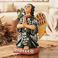 Wood sculpture, 'Angel of Hope' - Guatemalan Handmade Angel Wood Sculpture