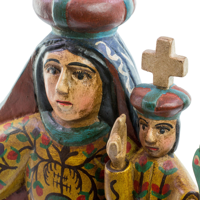 Holzskulptur „Unsere Liebe Frau von Candelaria“ – Handgefertigte religiöse Holzskulptur
