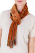 Rayon chenille scarf, 'Heart of the Land' - Bamboo chenille scarf (image 2a) thumbail