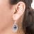 Jade dangle earrings, 'Praise Love' - Hand Crafted Sterling Silver Good Luck Jade Dangle Earrings (image 2c) thumbail