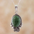 Jade pendant necklace, 'Praise Love' - Sterling Silver Jade Pendant Necklace (image 2) thumbail