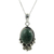 Jade pendant necklace, 'Praise Love' - Sterling Silver Jade Pendant Necklace (image 2b) thumbail