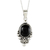 Black spinel pendant necklace, 'Praise Love' - Unique Sterling Silver Pendant Necklace (image 2a) thumbail