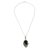 Black spinel pendant necklace, 'Praise Love' - Unique Sterling Silver Pendant Necklace (image 2d) thumbail
