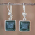 Jade dangle earrings, 'Love's Riches' - Handmade Sterling Silver Jade Dangle Earrings