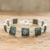 Jade link bracelet, 'Love's Riches' - Handmade Central American Sterling Silver Jade Link Bracelet