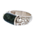 Jade domed ring,  'Sweet Maya' - Handcrafted Green Jade and .925 Sterling Silver Ring thumbail