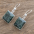 Jade dangle earrings, 'Love Immortal' - Handmade Sterling Silver Dangle Jade Earrings (image 2b) thumbail