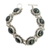 Jade link bracelet, 'Antigua Sun' - Hand Made Sterling Silver Link Jade Bracelet