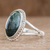 Jade cocktail ring, 'Eternal Love' - Sterling Silver Single Stone Jade Ring thumbail