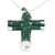 Jade cross necklace, 'Maya Hope' - Handcrafted Sterling Silver Jade Pendant Cross Necklace (image 2c) thumbail