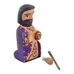 Pinewood nativity scene, 'Angelical' (set of 10) - Hand Crafted Nativity Scene Wood Sculpture (Set of 10)