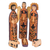 Wood nativity scene, 'Rejoice' (large, set of 9) - Wood Nativity Scene Sculpture Set of 9  (image 2b) thumbail