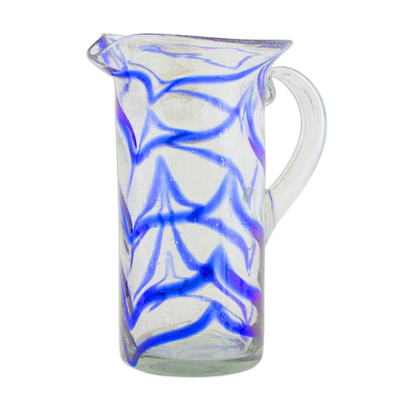 Blown glass pitcher