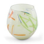 Blown glass vase, 'Saint's Day' - Handblown Recycled Glass Art Vase