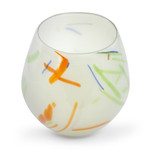 Blown glass vase, 'Saint's Day' - Handblown Recycled Glass Art Vase