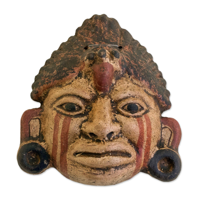 Keramikmaske - Mittelamerikanische Wandmaske aus Keramik 