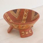 Ceramic centerpiece, 'Fruit of the Maya' - Collectible Ceramic Decorative Bowl Centerpiece