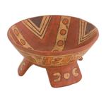 Ceramic centerpiece, 'Fruit of the Maya' - Collectible Ceramic Decorative Bowl Centerpiece