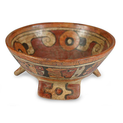 Unique Archaeological Ceramic Bowl Centerpiece